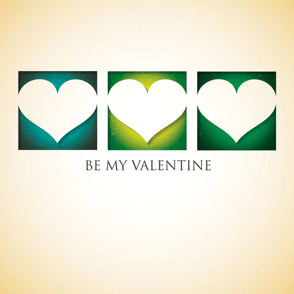 Herz schneidet Valentinstag-Karte im Vektorformat aus. — Stockvektor