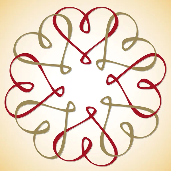 Cercle cardiaque interconnecté en format vectoriel . — Image vectorielle