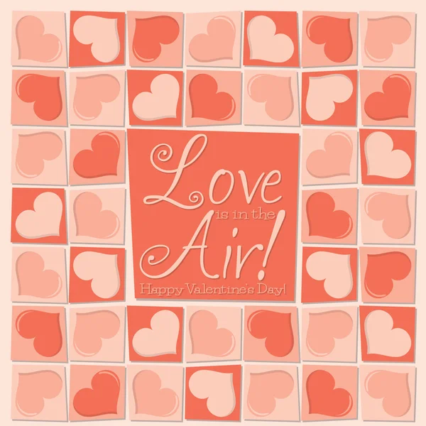 Funky mosaic love heart biglietto di San Valentino in formato vettoriale . — Vettoriale Stock