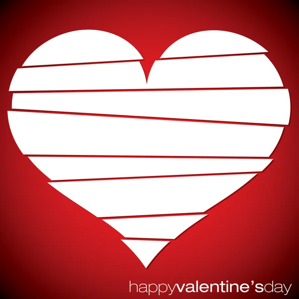 Love heart Tarjeta de San Valentín en formato vectorial . — Vector de stock