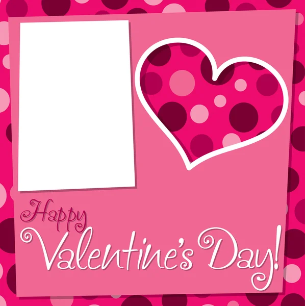 Klipp ut retro Valentine 's Day kort i vektorformat . – stockvektor