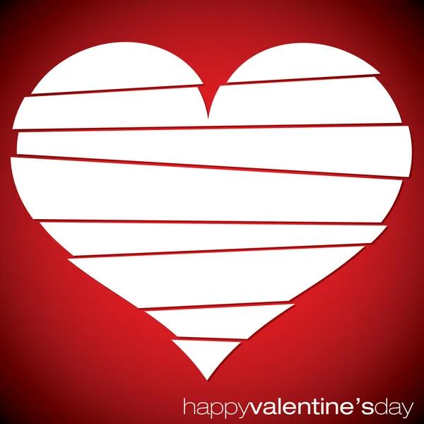 Love heart Valentine's Day card in vector format. — Stock Vector