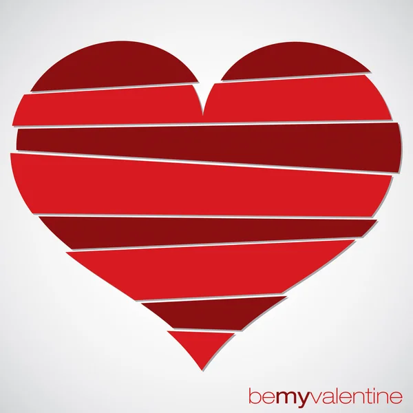 Love heart Tarjeta de San Valentín en formato vectorial . — Vector de stock