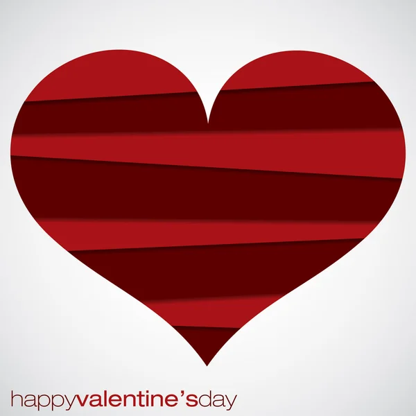 Love heart Valentine's Day card in vector format. — Stock Vector