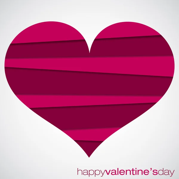 Love heart Tarjeta de San Valentín en formato vectorial . — Vector de stock