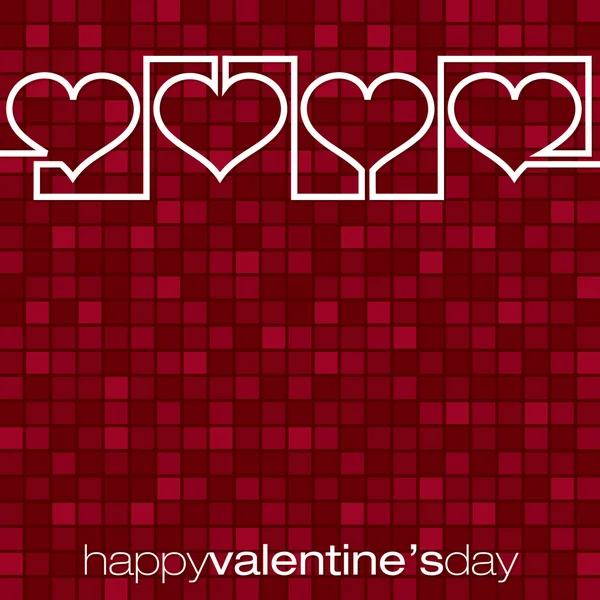 Linea continua cuore San Valentino card in formato vettoriale . — Vettoriale Stock