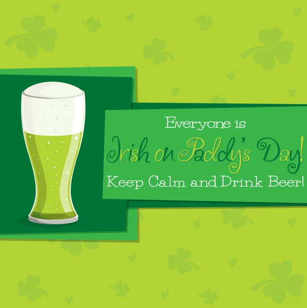 Funky St. Patrick's Day card i vektorformat. — Stock vektor