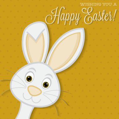 Parlak Paskalya bunny kartı Vektör formatında.