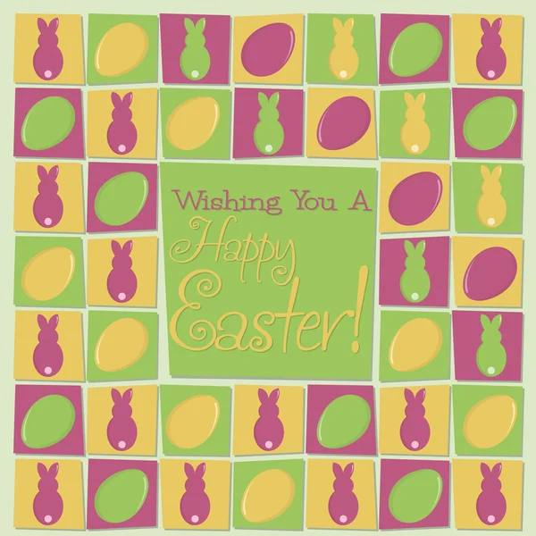 Mosaic funky Easter card in vector format. — Stock Vector