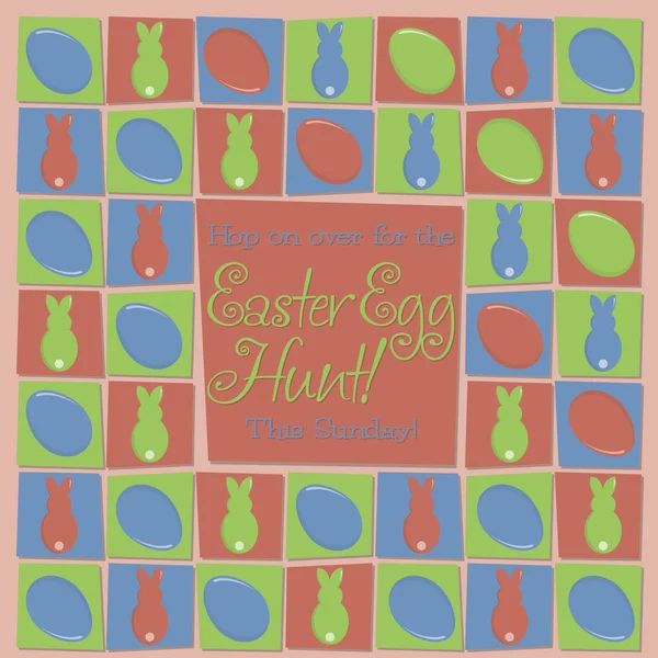 Mosaico funky Easter card in formato vettoriale . — Vettoriale Stock