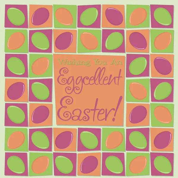 Mosaico funky Easter card in formato vettoriale . — Vettoriale Stock