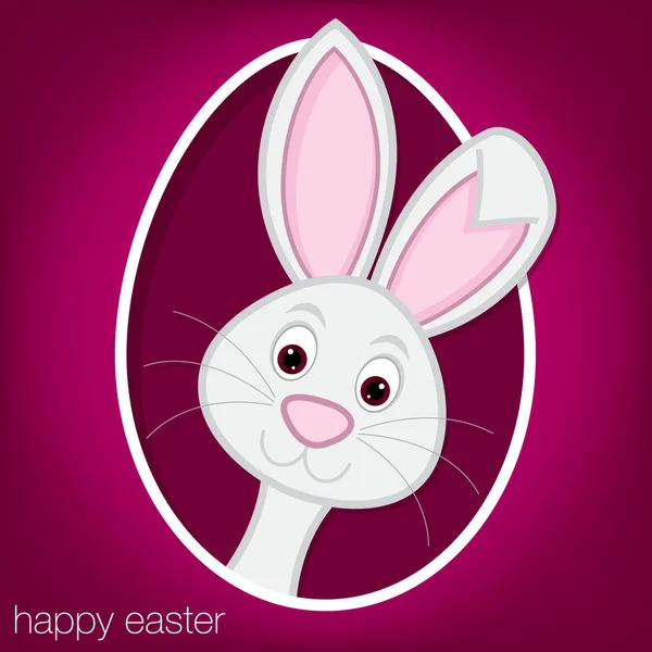 Easter bunny and egg card in vector format. — Stock Vector