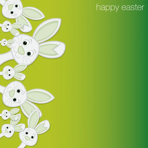 White Easter bunny card in vector format. — Stock Vector