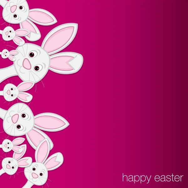 White Easter bunny card in vector format. — Stock Vector