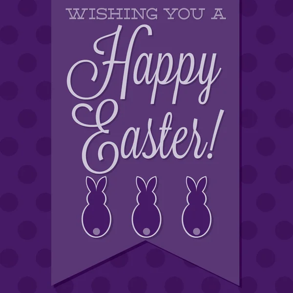Карточка в стиле ретро "Happy Easter" в векторном формате . — стоковый вектор