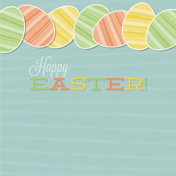Tarjeta de huevo de Pascua retro en formato vectorial . — Vector de stock