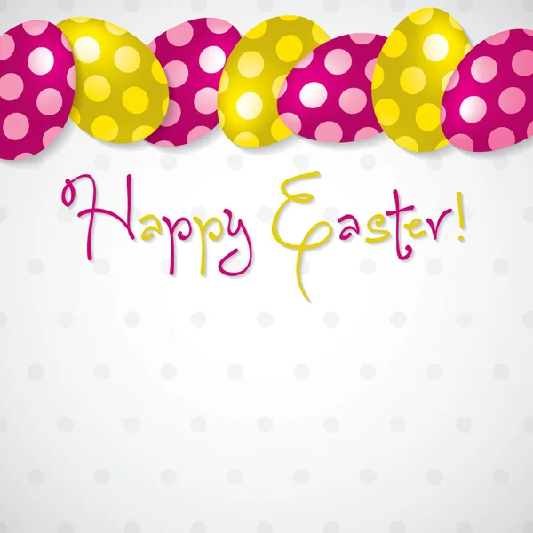 Parlak yumurta mutlu Paskalya kartı Vektör formatında. — Stok Vektör