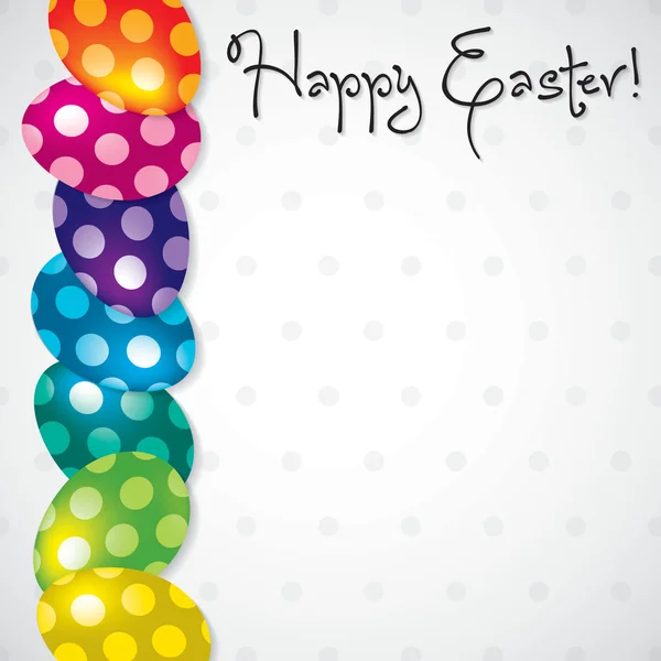 Parlak yumurta mutlu Paskalya kartı Vektör formatında. — Stok Vektör