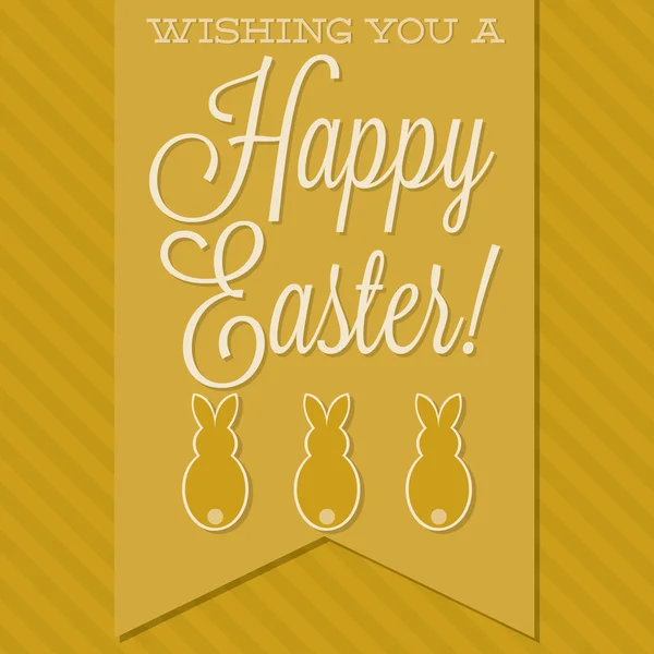 Tarjeta estilo retro 'Happy Easter' en formato vectorial . — Vector de stock