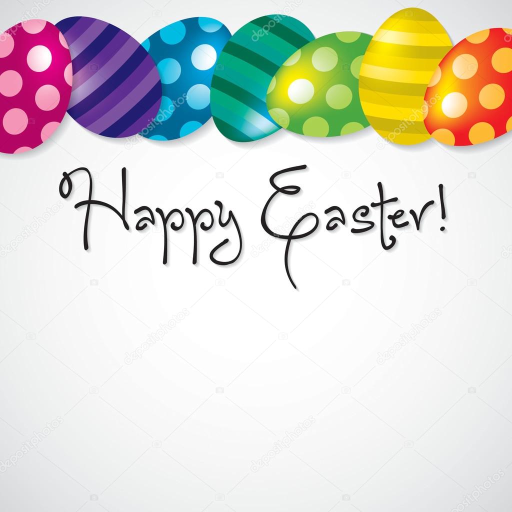 Bright Egg Happy Easter card in vector format.