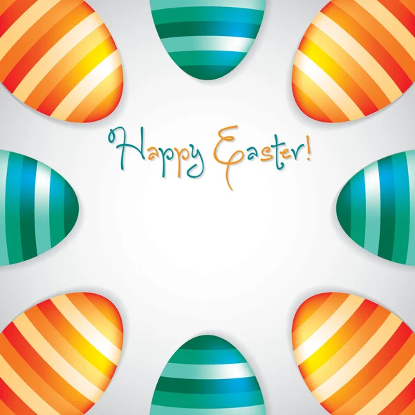 Circle of Easter eggs border in vector format. — Stock Vector