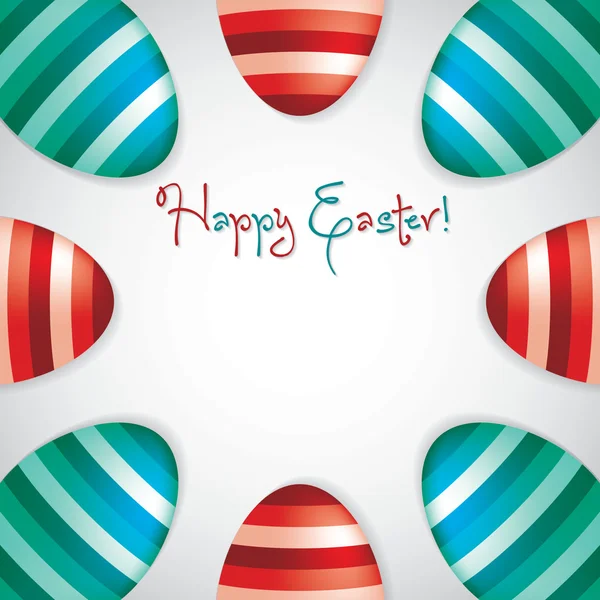 Circle of Easter eggs border in vector format. — Stock Vector