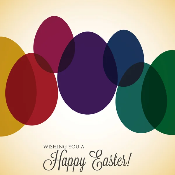 Overlay Easter eggs card — Stock Vector