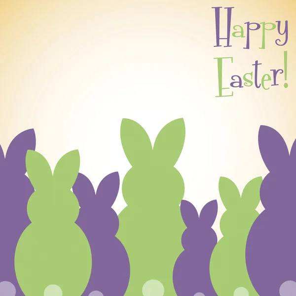Overlay Easter bunny card — Stock Vector