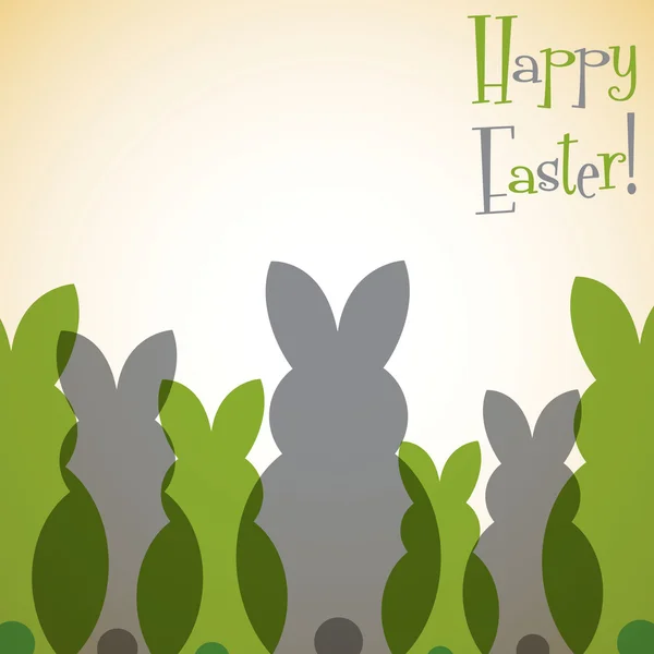 Overlay Easter bunny kaart — Stockvector