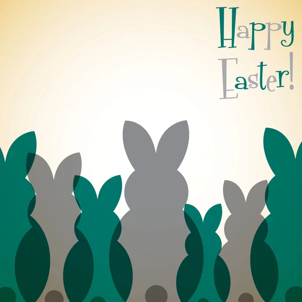 Nakładka Easter bunny karty — Wektor stockowy
