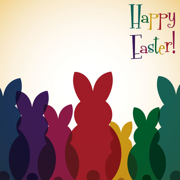 Overlay Easter bunny card