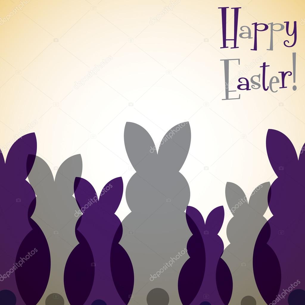 Overlay Easter bunny card