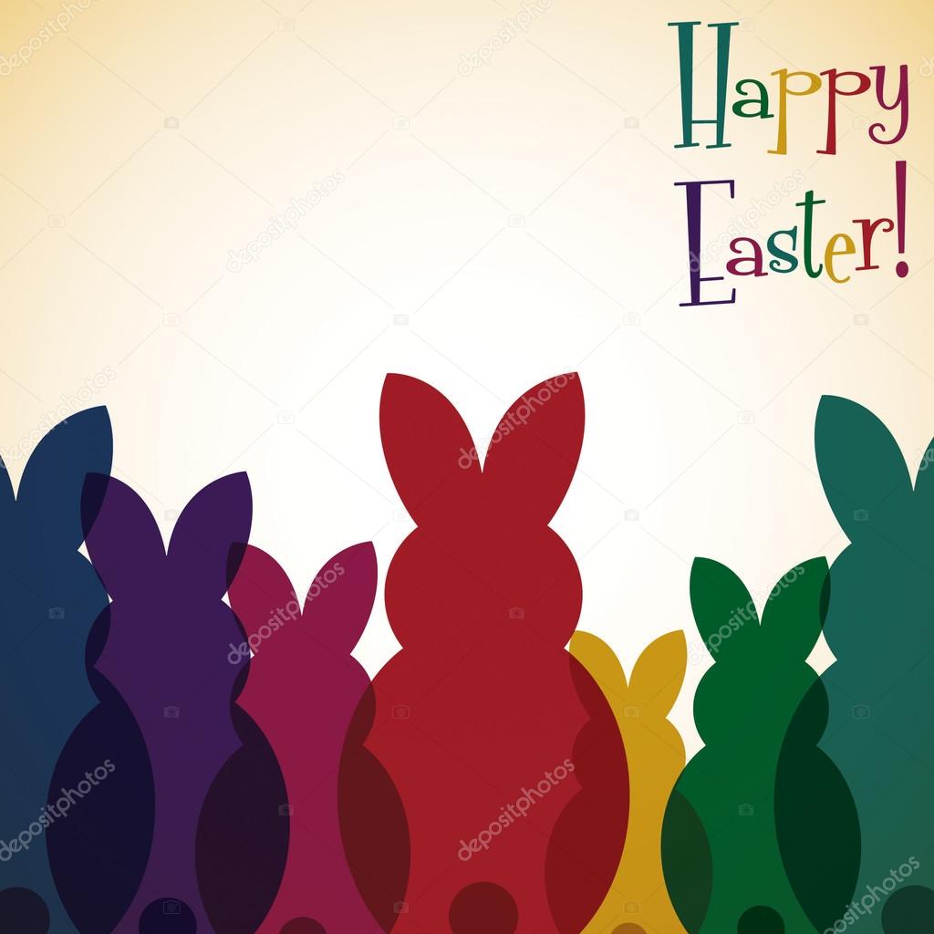 Overlay Easter bunny card