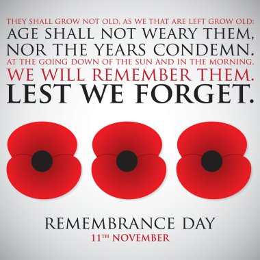 Remembrance Day card clipart