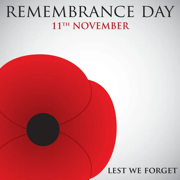 Remembrance Day card — Stock Vector
