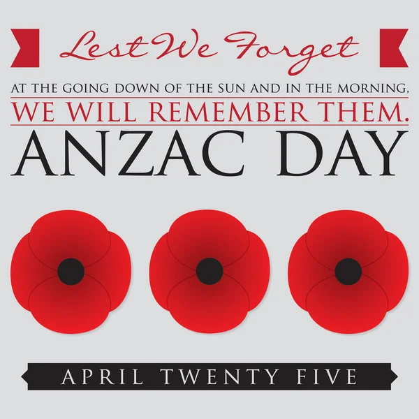 Ziua ANZAC (Australia New Zealand Army Corps) — Vector de stoc