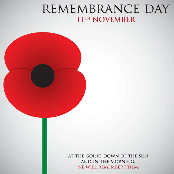 Remembrance Day card — Stock Vector