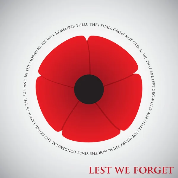 Remembrance Day card — Stock Vector