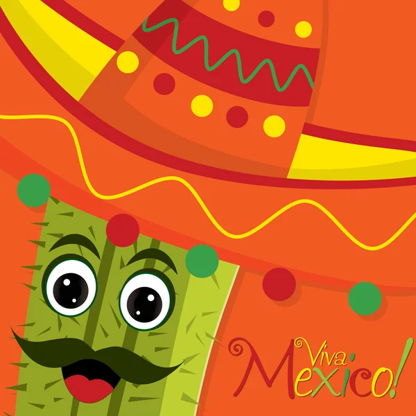 Carte de caractères cactus au format vectoriel . — Image vectorielle