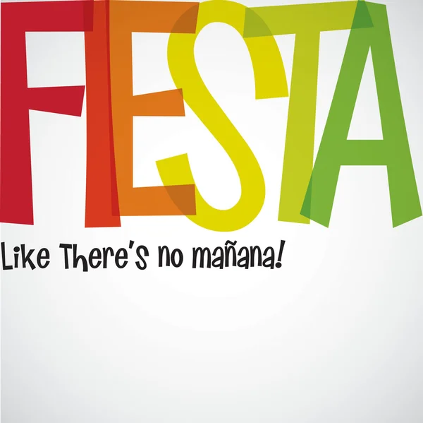 Tarjeta Fiesta tipográfica brillante en formato vectorial . — Vector de stock