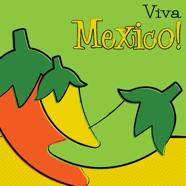 Pimienta Cinco de Mayo Dibujada a Mano en formato vectorial . — Vector de stock