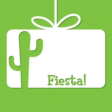 Etiket kartı Vektör formatında kaktüs kesip.