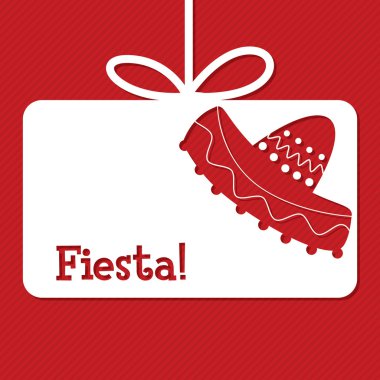 Etiket kartı Vektör formatında kesip Sombrero.