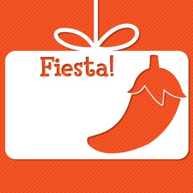 Etiket kartı Vektör formatında Chili biber kesip.