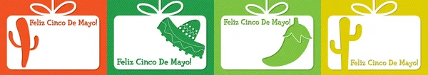 Collection mexicaine d'étiquettes découpées au format vectoriel . — Image vectorielle
