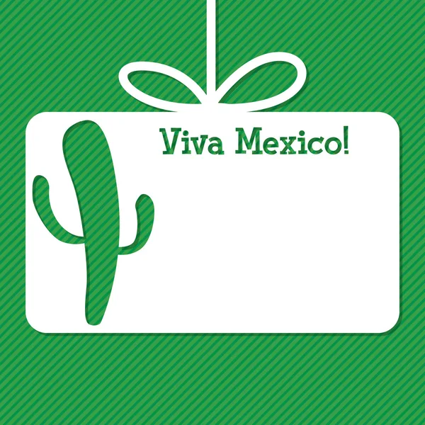 Cactus recortado tag card em formato vetorial . — Vetor de Stock