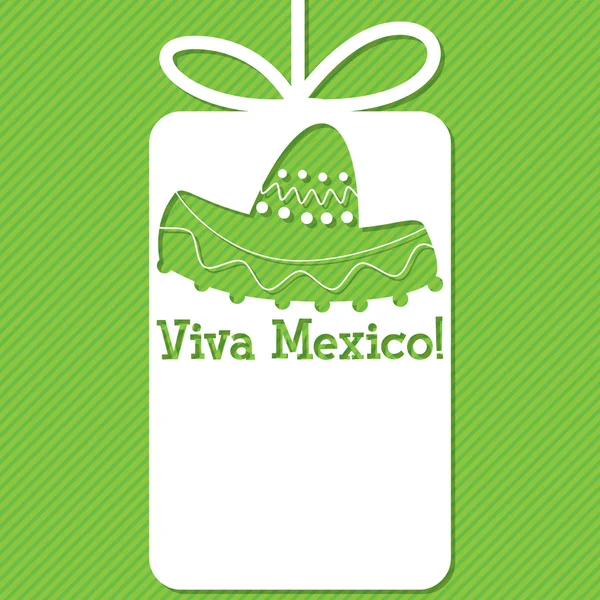 Sombrero cut out tag card in vector format. — Stock Vector