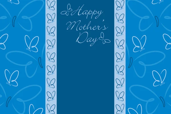 Tarjeta mariposa Happy Mother 's Day en formato vectorial . — Archivo Imágenes Vectoriales