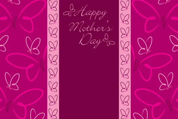 Tarjeta mariposa Happy Mother 's Day en formato vectorial . — Vector de stock