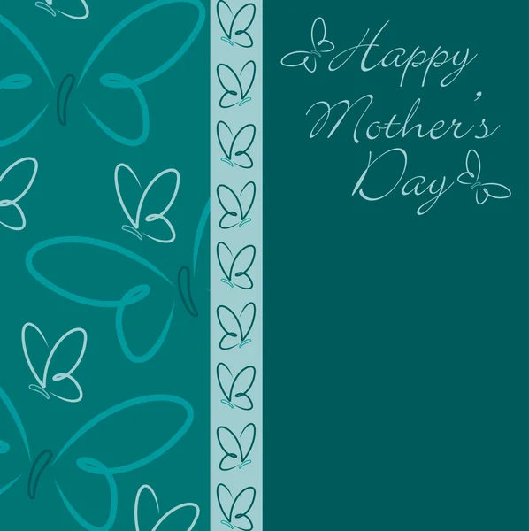 Happy Mother's Day butterfly card in vector format. — Stock Vector